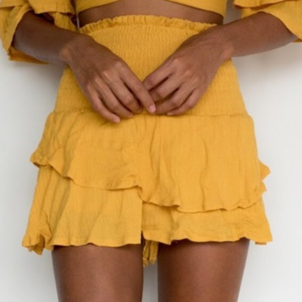 White Fox Mustard Yellow Two Piece Set Bottom